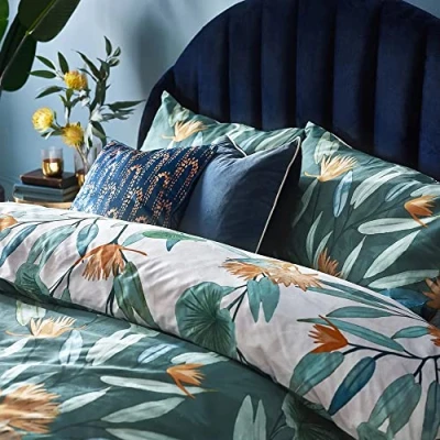 Image of furn. Tigerlily Duvet Cover Set, Eucalyptus, Single