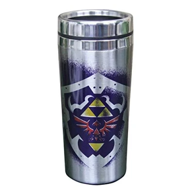 Image of The Legend of Zelda Link&#039;s Travel Mug Reuseable Commuter Cup Insulated Coffee &amp; Tea Flask Easy Clean Keeps Drinks Hot 450ML Capacity Spill Leak Proof