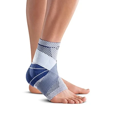 Image of Bauerfeind MalleoTrain Plus Ankle Brace Extra Stability for the Joints and Tendons Right Foot Size 3 Color Titanium