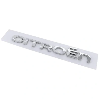Image of Car Metal Emblem Sticker Letters, for Citroen Berlingo 2008 2018 Front Grille,Front Trunk, Replacement Adhesive ABS,Letters Sign Badge Accessories,A