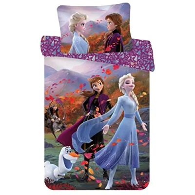 Image of Jerry Fabrics AC Déco Frozen Wind Bedding Set 100 x 135 cm Baby, Purple