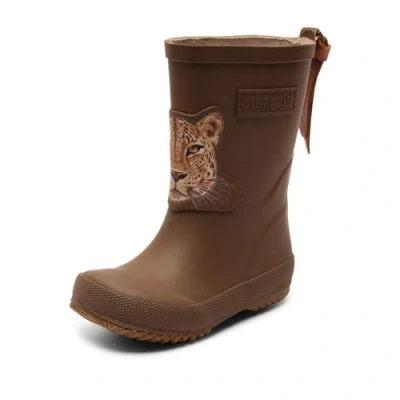 Image of bisgaard Basic Rubber Rain Boot Wellies, Brown Jaguar, 10 UK Child
