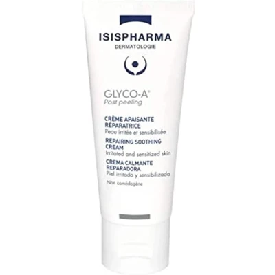Image of ISISPHARMA GLYCO A POST PEELING Facial Moisturizer Soothing Repair Cream Moisturises and Repairs Skin Barrier with Shea Butter, Restructuring Agents Cottonseed Oil Made in France