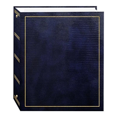 Image of Pioneer Photo Albums Magnetic Self Stick 3 Ring Album 100 Pages (50 Sheets), Navy Blue