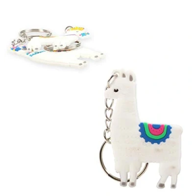 Image of Soft PVC Llama Keychain Alpaca Pendant/Charm Key Ring