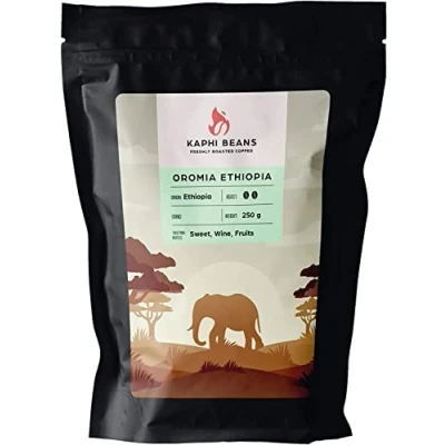 Image of Kaphi Beans Single Origin Medium Roast Oromia Ethiopian Coffee Freshly Roasted (Wholebean, 1kg)