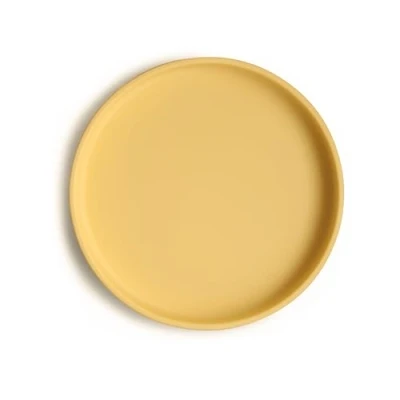 Image of Mushie Classic Silicone Suction Plate Non Slip Baby Divided for Babies &amp; Toddlers Material: Food Grade Dishwasher Microwave Safe (Daffodil)