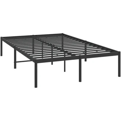 Image of vidaXL Metal Bed Frame without Mattress Black 135x190cm