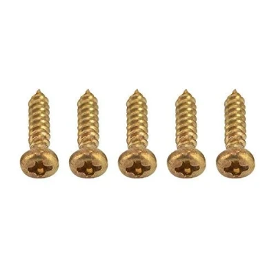 Image of 50pcs Screws for Guitar,Chrome Mounting Guitar Machine Heads Tuning Pegs Tuners(Gold)