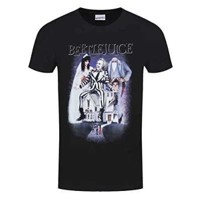 Image of Beetlejuice Men&#039;s Poster Logo T Shirt Black
