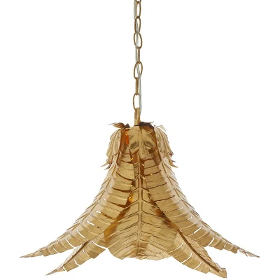 Image of Anzio Pendant Ceiling Light Distressed Gold Finish