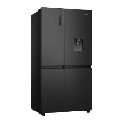 Image of HISENSE PureFlat RS840N4WFE American Style Smart Fridge Freezer Black Stainless Steel, Steel