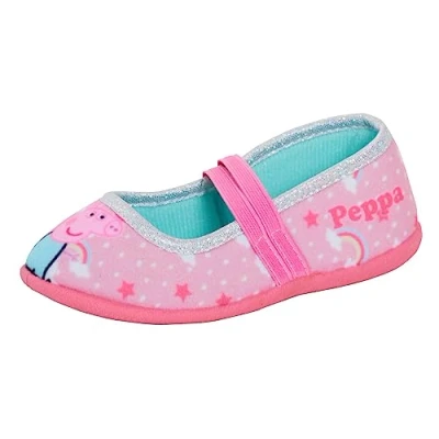 Image of Peppa Pig Girls Slippers Pink EU 28 / UK 10 Child