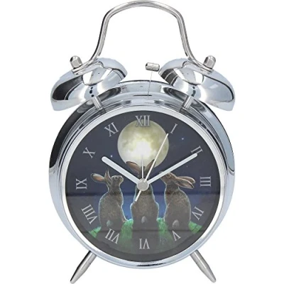Image of Nemesis Now Rabbits Moongazing &#039;Moon Shadows&#039; by Lisa Parker Alarm Clock