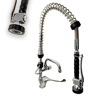 Image of GOLDMAN SERVICE Kitchen Sink Pull Out Tap for Home and Professional Use with Black Flex Spring Shower Head Single Lever Mixer