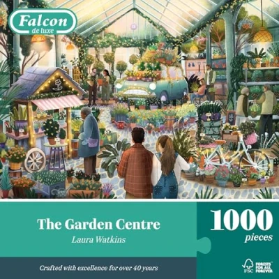 Image of Falcon The Garden Centre, 1000 Piece Jigsaw Puzzle for Adults Beautifully Illustrated 1000Pc Adult Jigsaws, Fun Present &amp; Activity Home, Puzzles Rainy Days, Birthday Jumbo