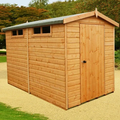 Image of 8&#039; x 10&#039; Shire Premium Security Apex Wooden Garden Shed (2.39m 2.99m)