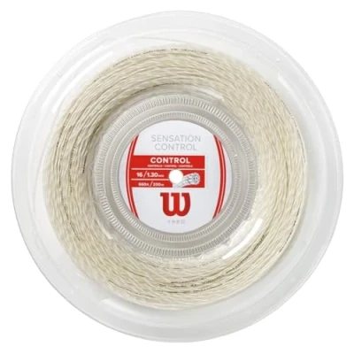 Image of Wilson Tennis Racket String, Sensation Control, 200 m Roll, Transparent/Natural, 1.30 mm, Unisex, WRZ911200