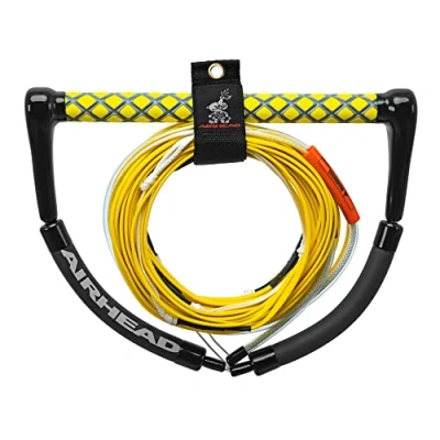 Image of AIRHEAD Dyneema Flat Line Wakeboard Rope, 4 Sections, 70 Feet, Yellow