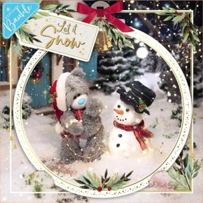 Image of Me To You Bear 3D Holographic Let It Snow Christmas Card