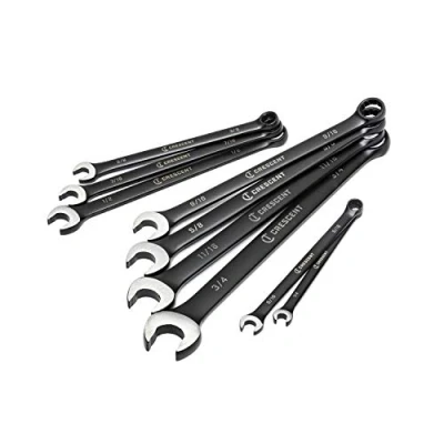 Image of Crescent 9 Pc. X10 12 Point Long Pattern Combination SAE Wrench Set CCWS9BS