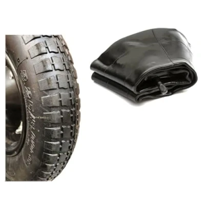Image of Wheelbarrow Rubber Tyre + Inner Tube 8&quot; 3.25 8 also Trucks, Trolleys, Carts