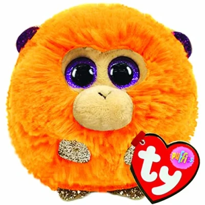 Image of Ty UK Ltd 2005130 Coconut Monkey Puffies Ty, Topseller, Sammeln, Spielen, Kuscheln, Bliebt, Süß, Außergwöhnlich, Fantastisch Plush Animal, Multicolor, 7cm
