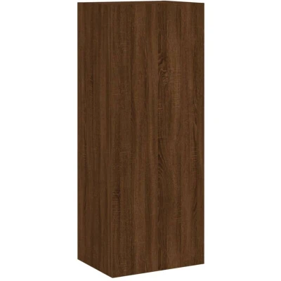 Image of vidaXL TV Wall Cabinet Brown Oak 40.5x30x102 cm Engineered Wood