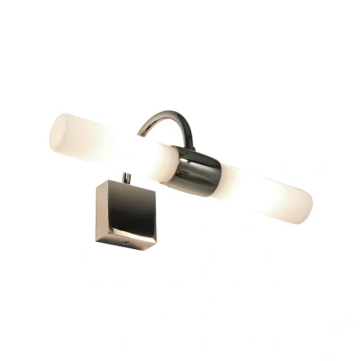 Image of Dayton Bathroom Over Mirror Twin Wall 2 Light Polished Chrome IP44, G9