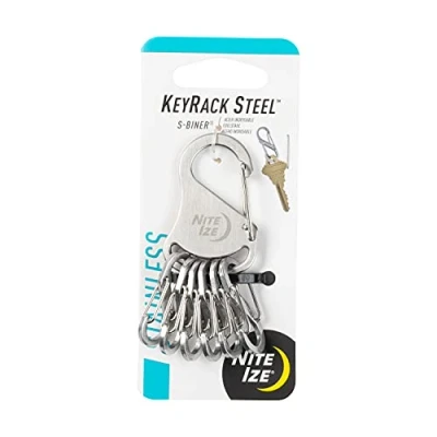 Image of Nite Ize KRS 03 11 9001211 Key Ring, Size 1, Unisex, Adult, Silver/Stainless Steel
