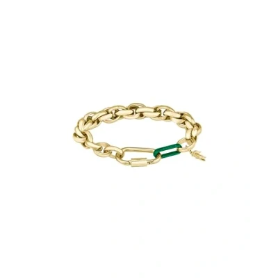 Image of Lacoste Audacia Bracelet goldcoloured/green, Women&#039;s, Size: One Size, Gold coloured/green