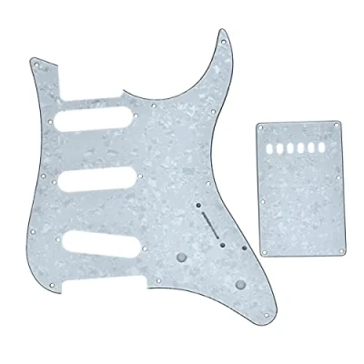 Image of Dopro Guitar SSS Pickguard and Tremolo Trem Cover Back Plate fits Yamaha PACIFICA White Pearl