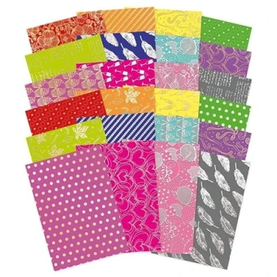 Image of Hunkydory Crafts Bold &amp; Bright Stickables A5 Self Adhesive Foiled Papers