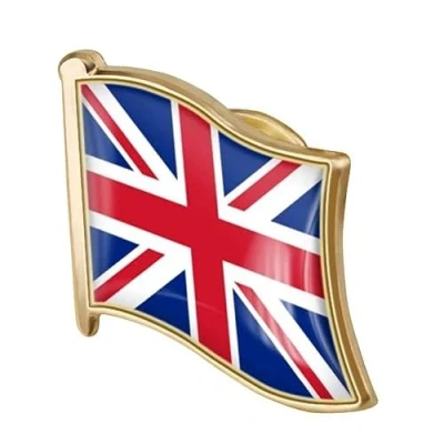 Image of 1pc Union Badge Metal United Kingdom Flag Lapel Pin Uk British Patriotic Badges