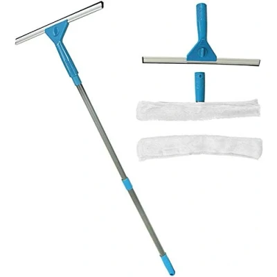 Image of Unibos Telescopic Window Cleaning Kit Extendable Handle Washing Wiper Squeegee 1.3 Mt