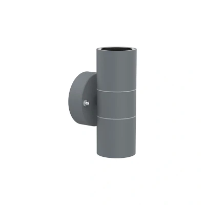 Image of GU10 Up/Down Standard Round Base Wall Light Grey Kosnic Swimley