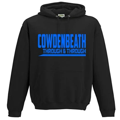 Image of AmeliaGouldApparel Cowdenbeath Through &amp; Premium Mens Hoodie Large Black