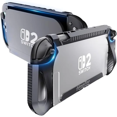 Image of HEYSTOP Protective Case for Nintendo Switch 2 Model Dockable Cover TPU Console and Grips with Thumb Stick Caps