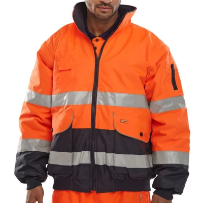 Image of Europa Bomber Jacket Orange / Navy 3XL