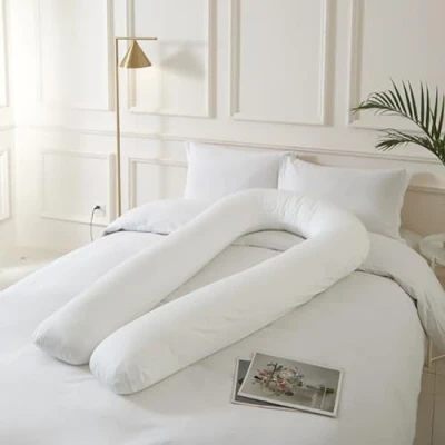 Image of Textile Wise Pregnancy Pillows 9FT U Shape Full Body Pillow Maternity Cuddle Support for Back, Hips, Legs, Belly Pregnant Women