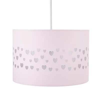 Image of Litecraft Glow Light Shade 30cm Easy Fit Hearts Lampshade Pink