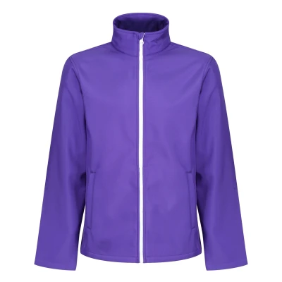 Image of Regatta Standout Mens Ablaze Printable Soft Shell Jacket (Purple/Black) Softshell Size Large