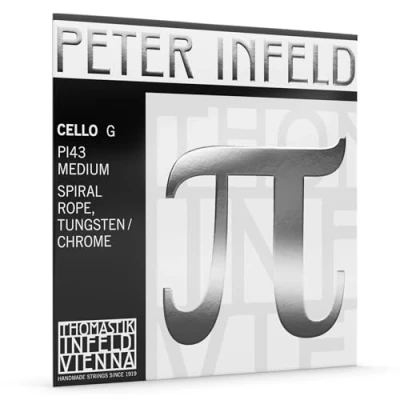 Image of Thomastik Peter Infeld PI43 G String for Cello 4/4 Medium Spiral Core Tungsten Chrome Wound