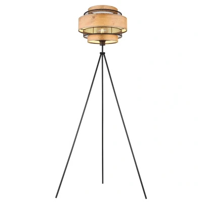 Image of Soeni Tripod Floor Lamp Matt Black 1x E27