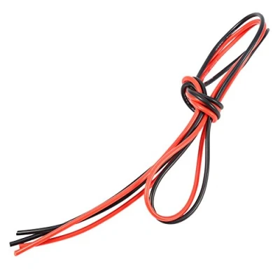 Image of 16 Gauge Silicone Electronic Wire Cable 16AWG Flexible Tinned Copper Stranded (1 Meter Red + 1 Black)