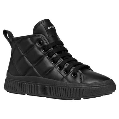 Image of Geox Laquinny GIRL Hightop trainers for kids, Size: 1, Black High quality imitation leather