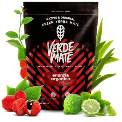 Image of Verde mate Green Orgánica Energia Guarana 500 g Very energizing Huge caffeine content Brazilian yerba tea 100% natural composition Stimulating 0.5 kg