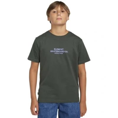 Image of Element Skateboard Youth Print Tshirt for kids, Size: 12y, Deep forest