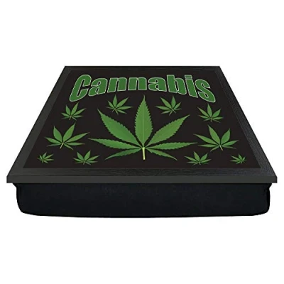 Image of Cannabis, marijuana leaf smokers Gift Lap Tray