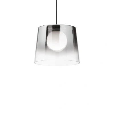 Image of Fade Dome Pendant Ceiling Light Glass Chrome Shade